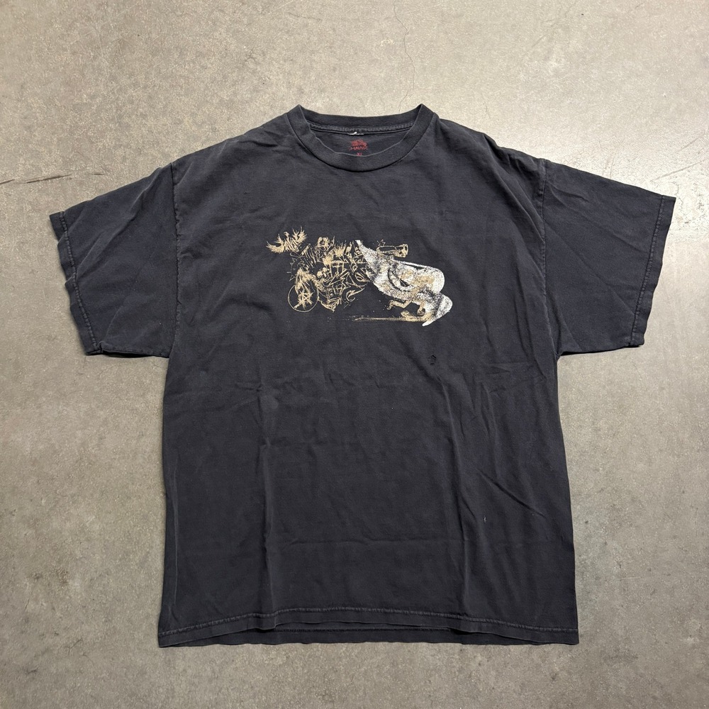 Tony Hawk Mens XL Graphic T-Shirt Faded Black Skateboard Skate Tee 100% Cotton